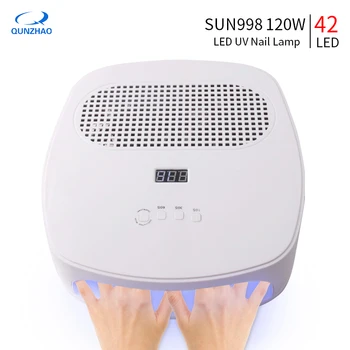 

2 in 1 SUN998 UV LED Lamp With 42pcs Leds Vacuum Cleaner 2 Fan For Nails Dryer Dust Suction Collector Manicure Tool Max84W