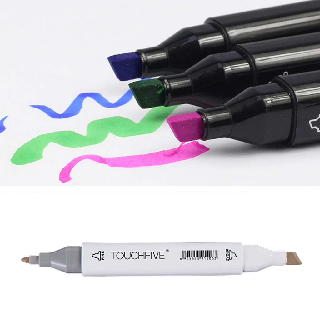 Dual Tips Permanent Marker Pen Alcohol Based Markers White for Art Supplies Pens Artist Coloring Highlighters Kits Double Head Dual Tips Permanent Marker Pen Alcohol Based Markers White for Art Supplies Pens Artist Coloring Highlighters Kits Double Head