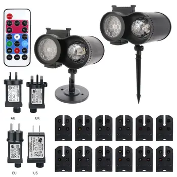 

Ground Spot Light Dual Tubes 12 Patterns AU/EU/UK/US Plugs Wedding Holiday Decor Q0KF