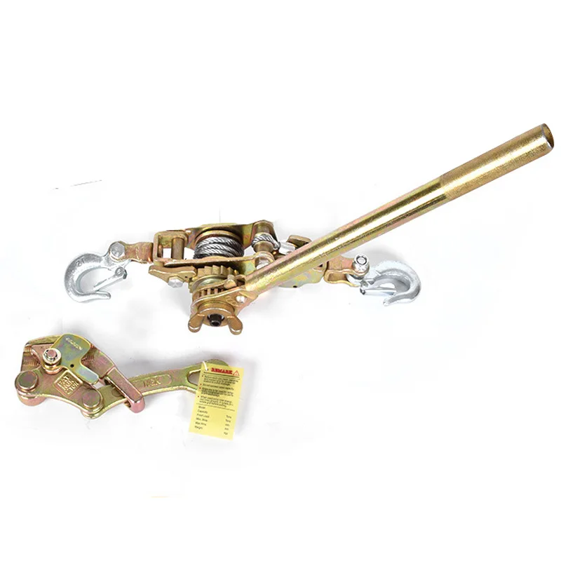 1T hand puller with 1Ton wire grip, Japanese style ratchet cable puller