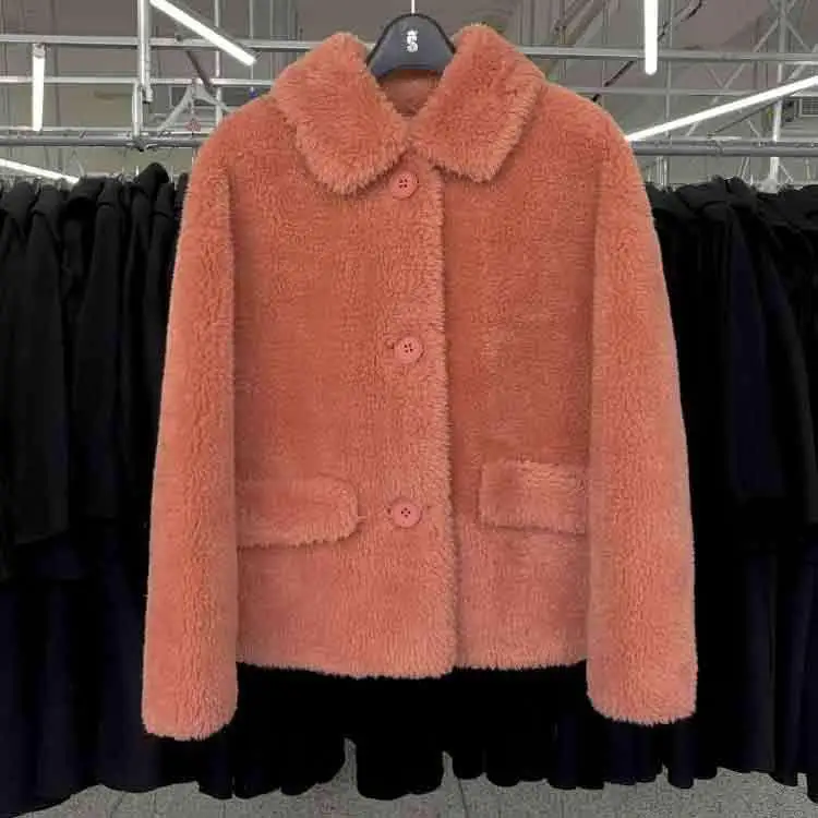 see picture Зимние пальто женские теплые шерстяные флисовые куртки из шерсти Короткие пальто желтый синий красный черный верхняя одежда - Цвет: see picture