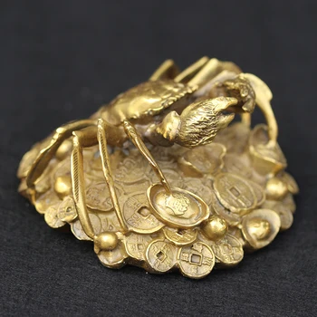 

Brass Money Crab Happo to finance small ornaments Home Office decorations
