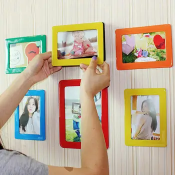

5/6/7/8/10 inch Mini Rectangle Magnetic Photo Frame Magnet Picture Frame DIY Craft Fridge Wall Decor Bar Coffee Home Decor