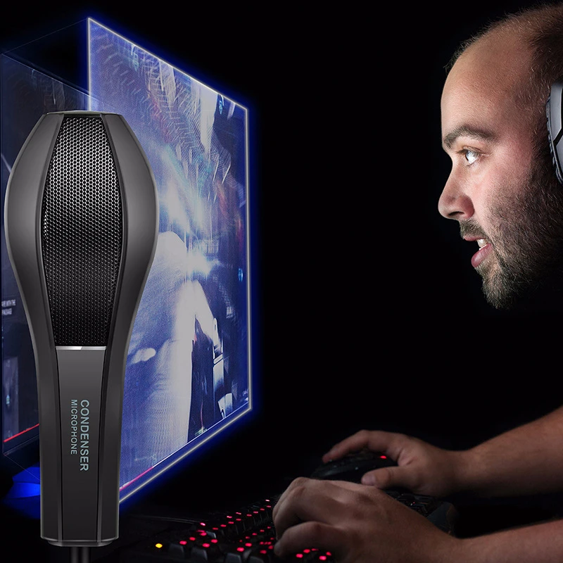USB микрофон всенаправленный профессиональный конденсаторный микрофон USB настольный микрофон для ПК игровой микрофон компьютерный динамик KTV Q5B