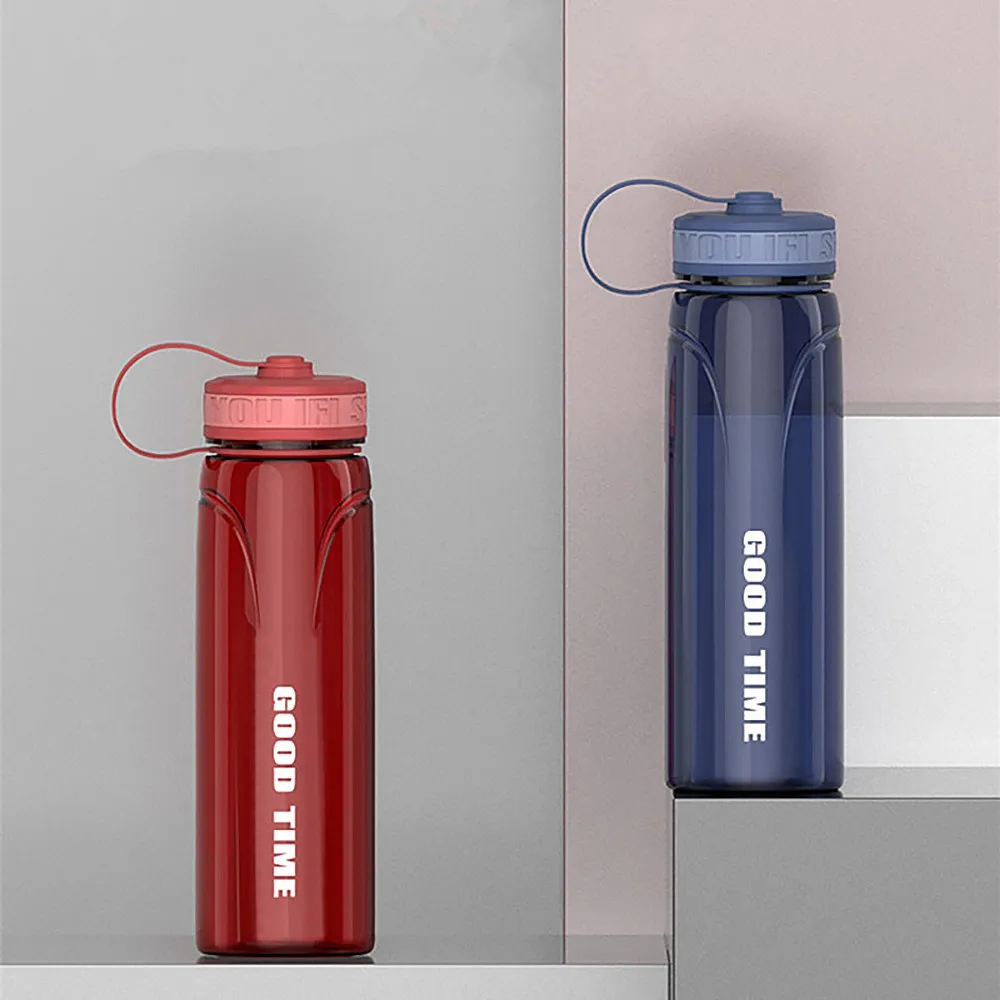 

Kettle 600ml plastic bottle male and female students school fitness sports bottle portable anti-fall plastic convenient cup