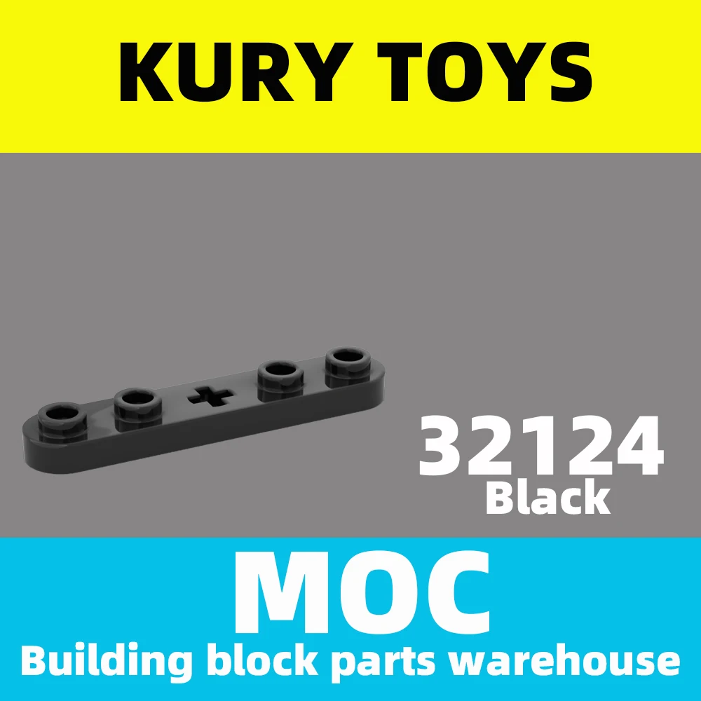 Kury Toys DIY MOC для 32124 100 шт. строительных блоков детали пластины 1x5 с гладкими концами 4