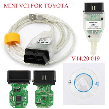 

Latest V14.20.019 MINI VCI Interface FTDI FT232RQ Chips FOR TOYOTA TIS Techstream J2534 OBD2 OBDII Diagnostic Cables Tool
