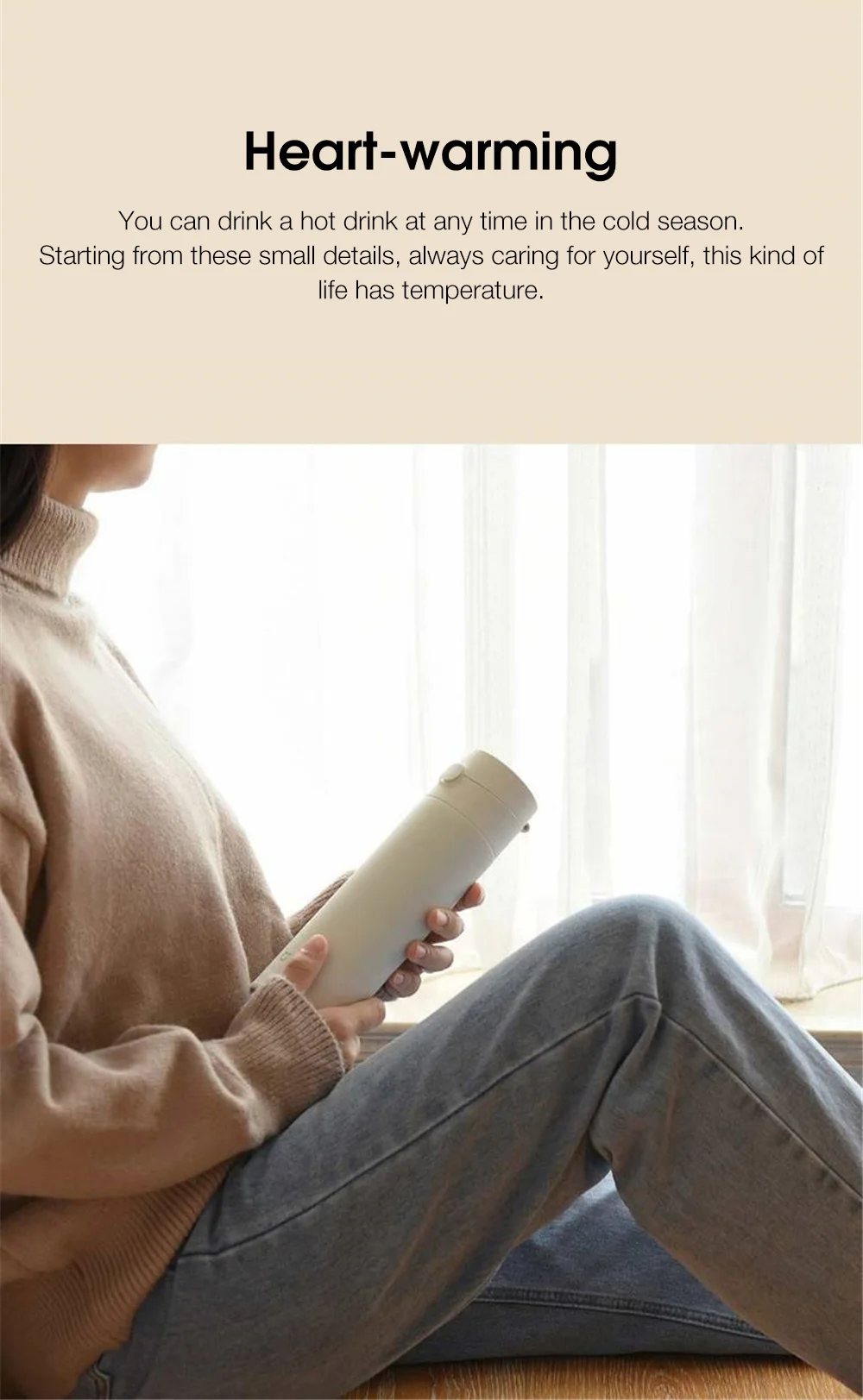 Mijia MJBWB03WC Thermos Cup Long-lasting Insulation Cold Preservation Stainless Steel 316L