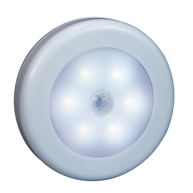 

Circle Thin Human Body Sensing Kitchen Cabinet Small Night Lamp 6LED Use AAA7 No. Battery Cross Border Amazon EBay