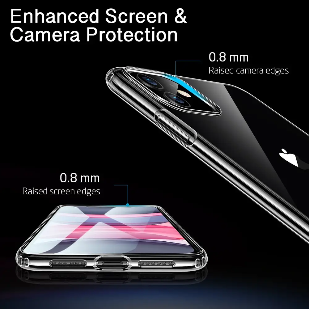 Чехол ESR для iPhone X XS XR 11 Pro Max Ультратонкий Мягкий ТПУ Прозрачный бампер для iPhone 11Pro 6 6s 7 8 Plus