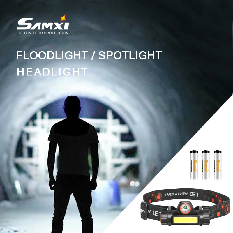 

2020 Light Weight Q5+COB Headlamp with Rechargeable 18650 Built-in Lithium Battery Headlights For Camping Bicycle LED Head Lamp