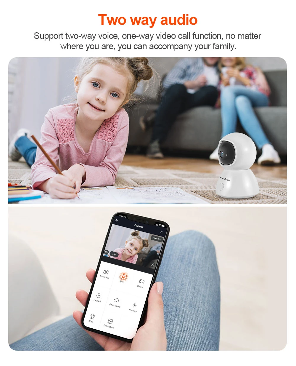 INQMEGA  Ʈ  ī޶ Ȩ  ī޶,   ȣ 尡 ִ IP ķ, AI    ̺ , 5G, 4MP