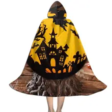 Детский плащ-накидка с капюшоном на заказ, Детский костюм ведьмы красного и черного цвета на Хэллоуин, костюм вампира страшные костюмы, Прямая поставка