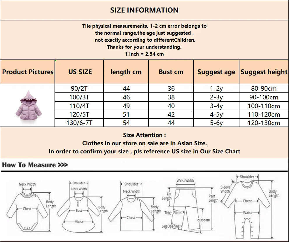 Winter Jacket girls boys Duck Down children fashion clothing jacket thick clothes for kids cute princess Outerwear