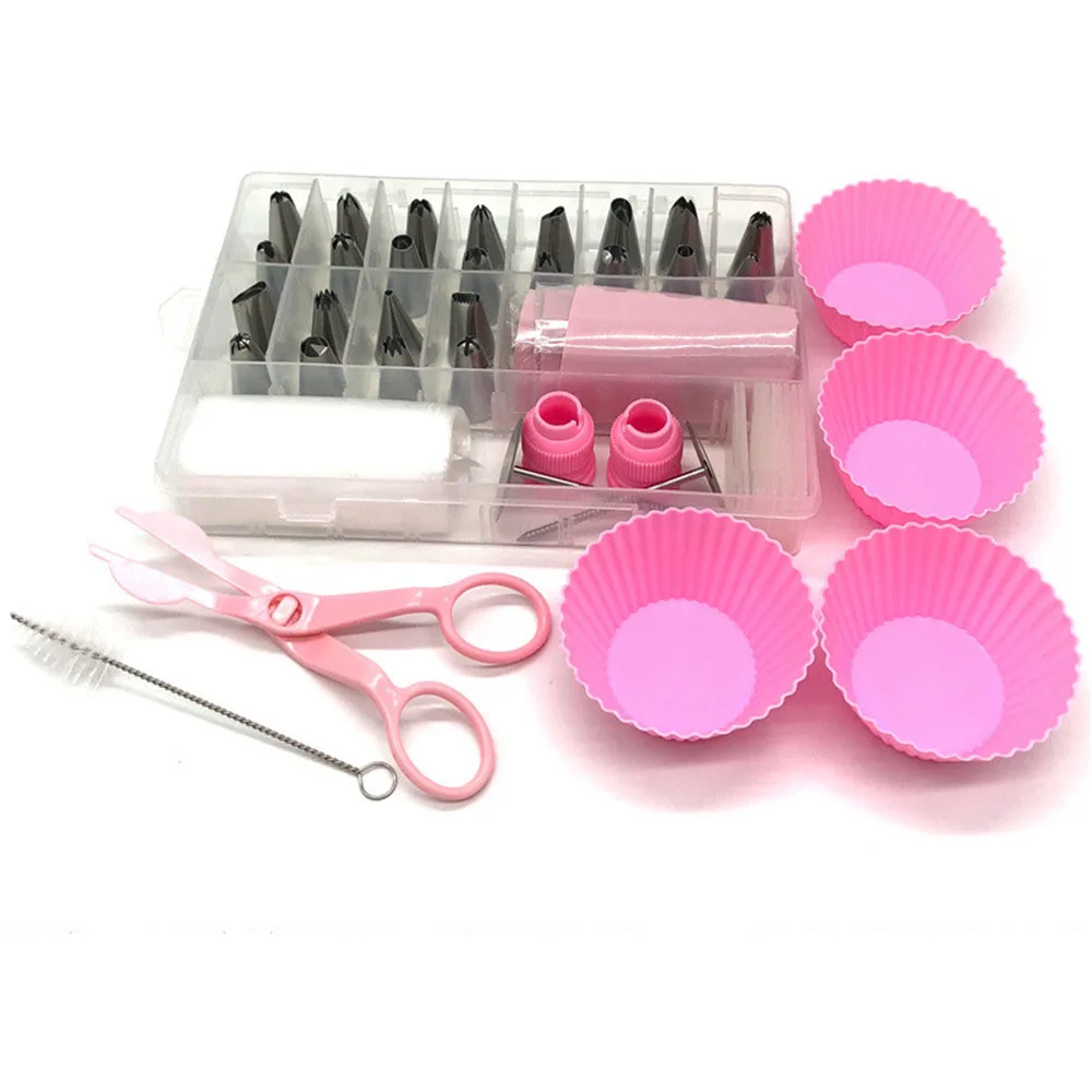 45 PCS Nozzles for Confectionery Bag Cake Icing Decorating Tools Confectionery Nozzles Cream Nozzles Reusable Pastry Bag