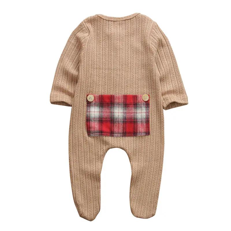 Infant Baby Knitted Footies for Boys Girls Kid Newborn Cotton Clothes Long Sleeve Jumpsuit Toddler Autumn Winter Outfit 0-9M