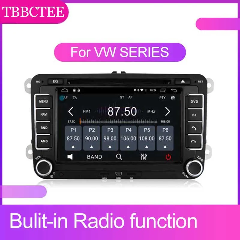 TBBCTEE 2 DIN Android Сенсорный экран для VW серии 2005~ 2009 Автомобильный мультимедийный плеер Bluetooth gps WiFi навигатор fm-радиоприемник