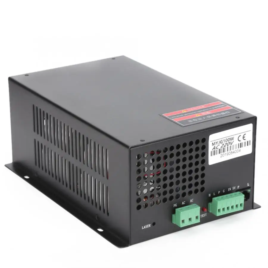 MYJG-100 100 Вт Лазерный источник питания для лазерной гравировки резки AC220V/AC110V 47-440HZ с регулировкой переключателя