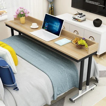 

Lazy cross bed table double multi function computer table notebook movable long table household