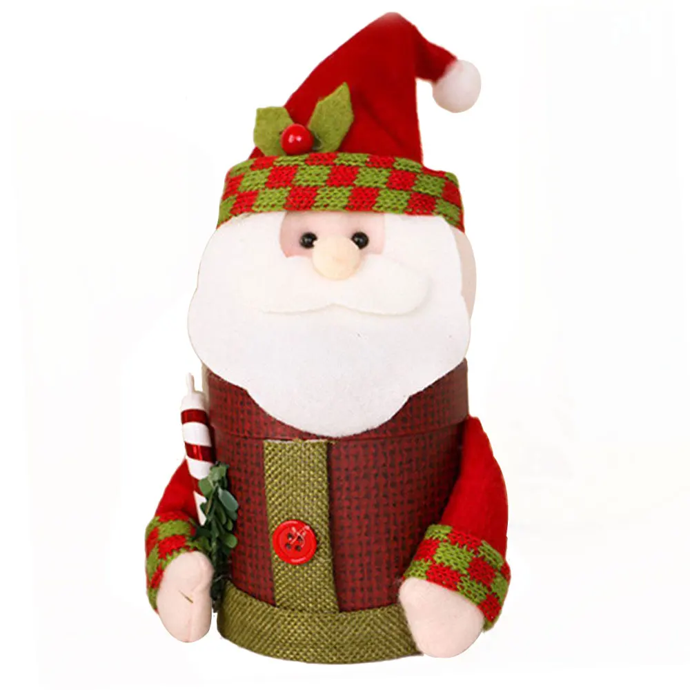 Santa Claus Рождественский подарок емкость для конфет коробка сумки для хранения праздничные вечерние рождественские украшения год - Цвет: Santa Claus