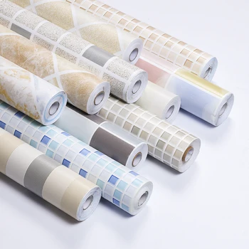 

self-adhesivewaterproofand oil-resistant wallpaper heat-resistant wallstickersmosaic tile stickersNew Kitchen wall stickers