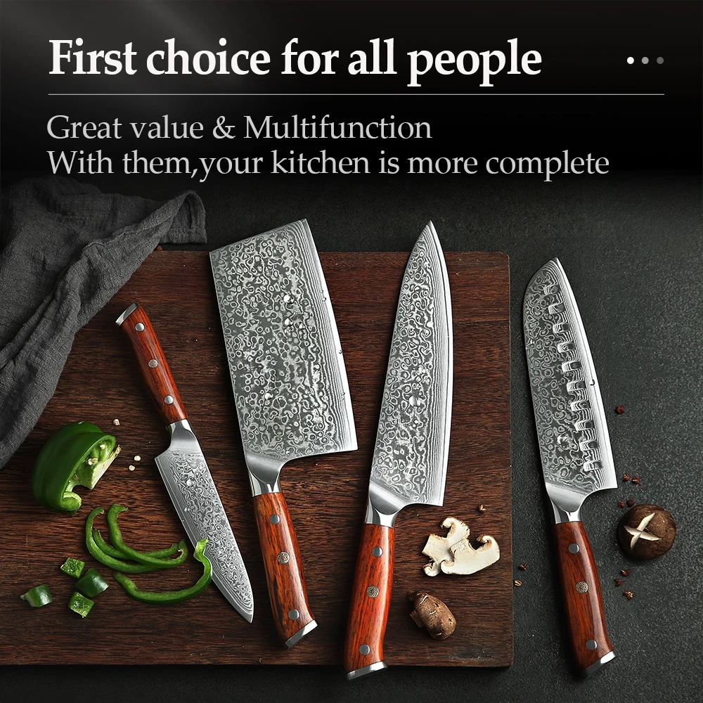 Coltello da cucina damasco giapponese damasco Chef Santoku coltelli da  cucina miglior regalo utensili da cucina marca Grandsharp alta qualità -  AliExpress