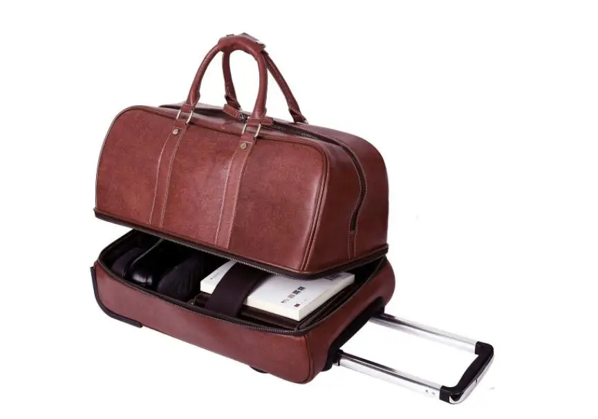 

Business 39Handy PU Trolley Travel Bag Short-distance Suitcase Trolley Luggage Carrying Case Carrying Big Bag