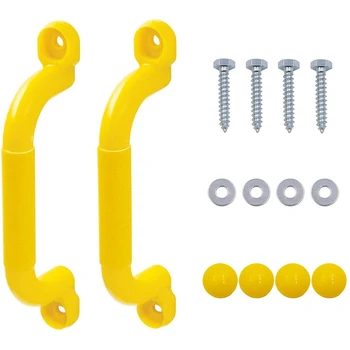 

1 Double Yellow Safety Handrail Handle Solid Color Swing Set Child Safety Handle for Toy Combination Climbing Frame and Play Hou