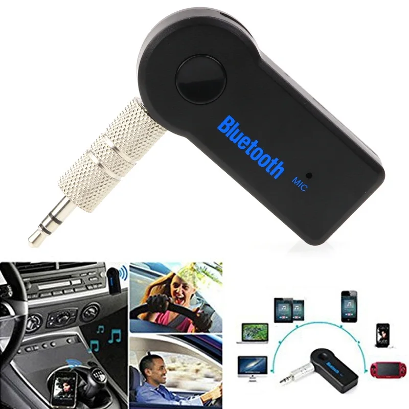 Универсальный 3,5 мм Handfree Автомобильный Bluetooth музыкальный приемник потокового A2DP беспроводной авто AUX аудио адаптер с микрофоном для телефона MP3 - Название цвета: Bluetooth Aux
