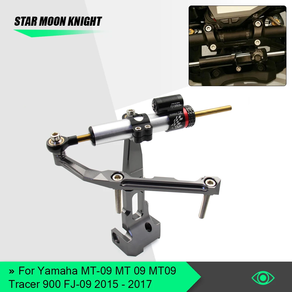 Motorcycle Steering Stabilize Damper Bracket Mounting kit support For Yamaha MT-09 MT 09 MT09 Tracer 900 FJ-09 2015 2016 2017 | Автомобили