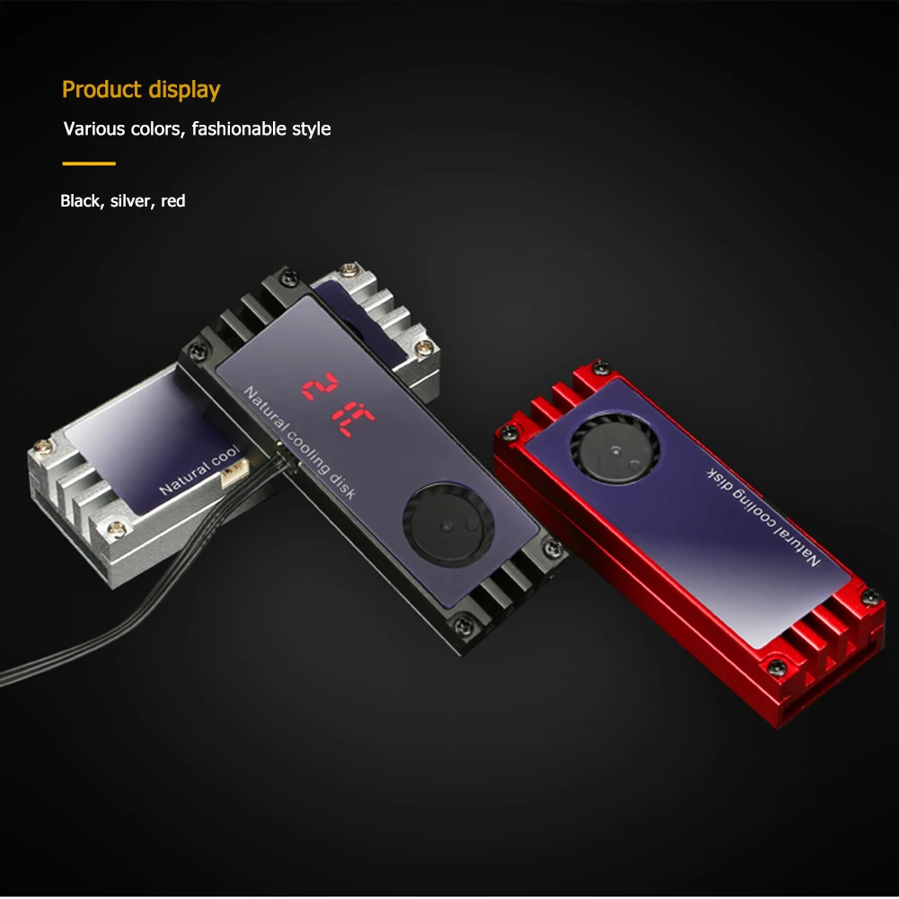 Радиатор M.2 2280 радиатор SSD OLED цифровой дисплей алюминиевый охладитель для