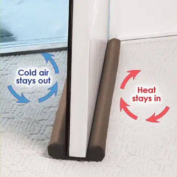 

Twin Door Draft Dodger Guard Stopper Draught Excluder Protector Under Door