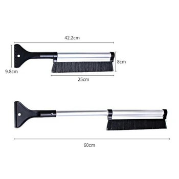 

Removal Ice Scraper Broom Telescopic Aluminum Alloy Winter Snow Shovel Hot