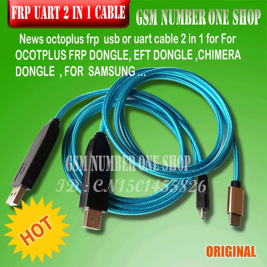 2019 новейший Octoplus FRP USB, UART 2 в 1 кабель (micro + тип c) EFT UART кабель для FRP Dongle, EFT Dongle для samsung