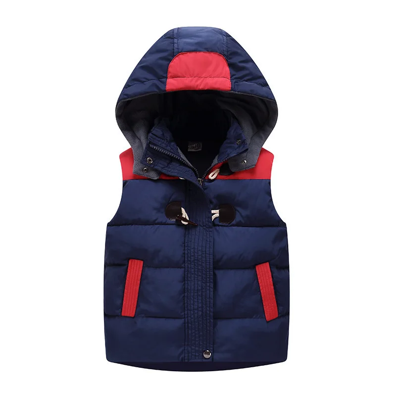 

Children Vest Girl Boys Waistcoat Kids Clothes Toddlers Thick Coat Autumn Winter Baby Hooded Padded Warm jacket Outerwear&coat