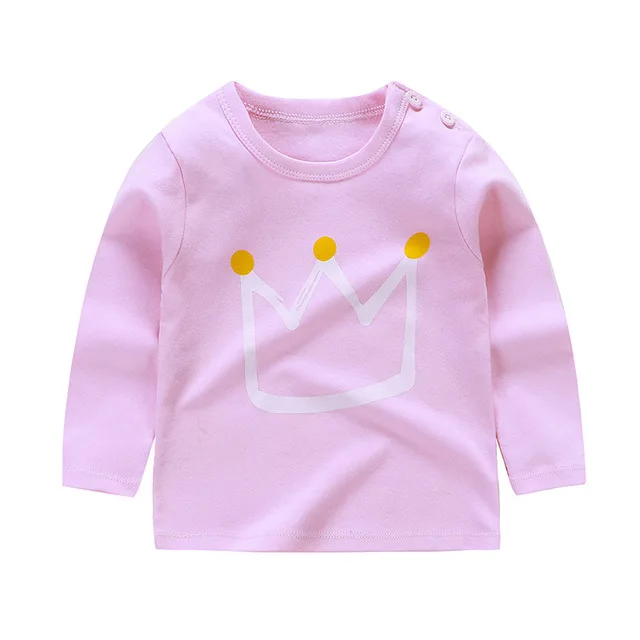 Осенне-весенние хлопковые топы для новорожденных девочек и мальчиков; футболки с длинными рукавами; зимняя футболка с рисунком для малышей; детская одежда - Color: TSL039