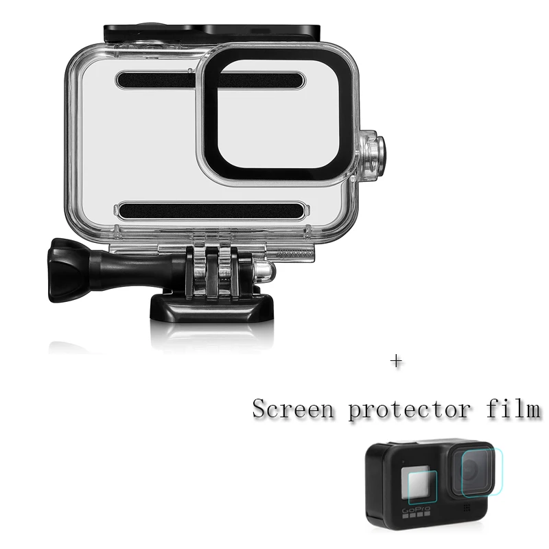 Чехол для дайвинга Hero 8 водонепроницаемый чехол GoPro черный подводный защитный