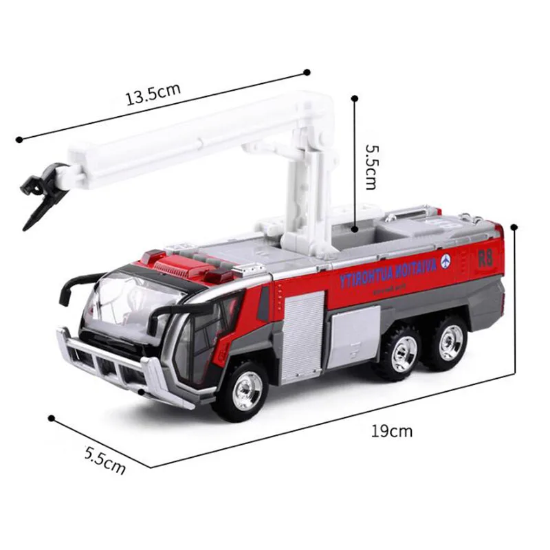 1:32 Масштаб сплав металл авиация управление сервис аэропорт пожарная машина аэропорт сцена оттягивающаяся назад Модель литья под давлением модель автомобиля игрушка