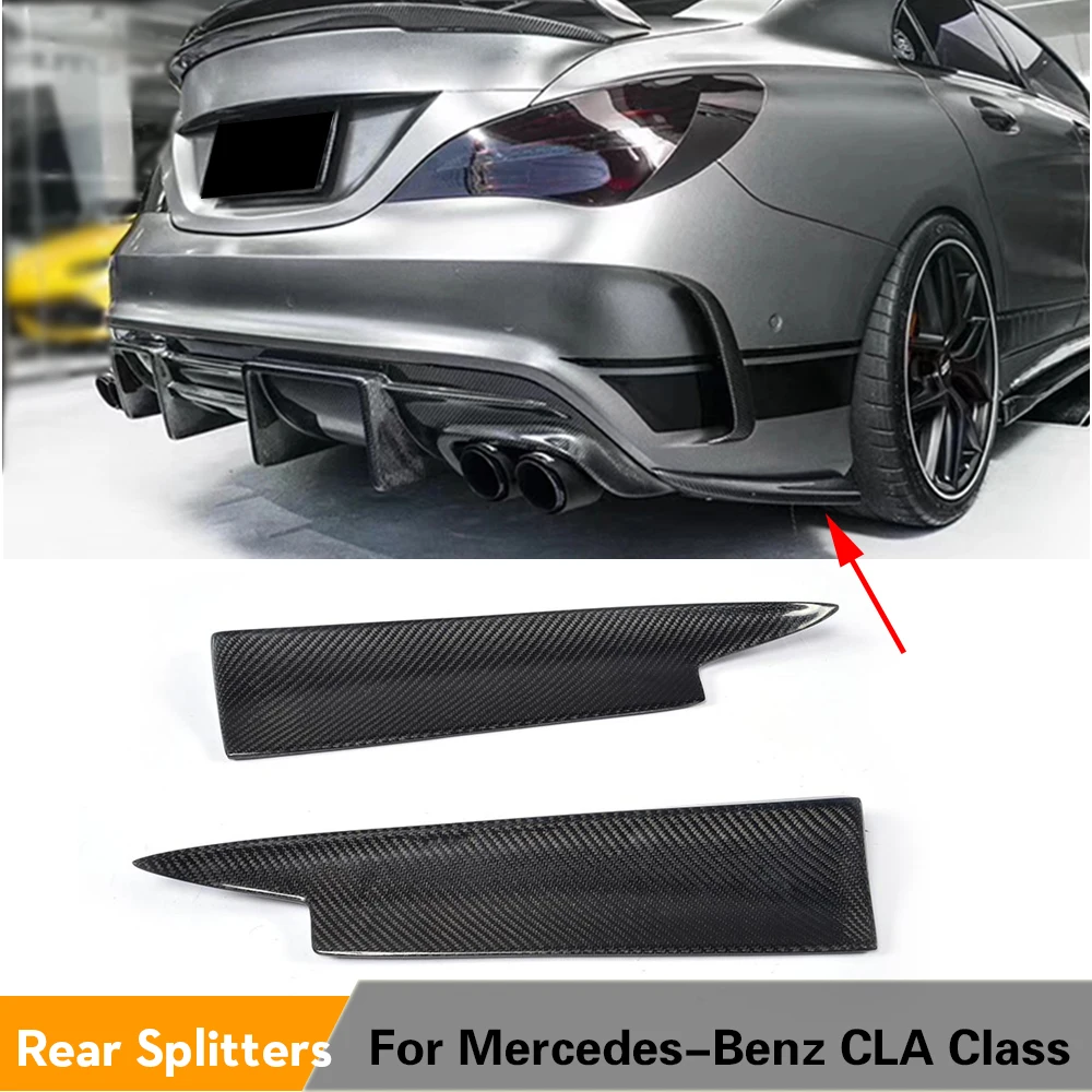 Сплиттеры задние из углеродного волокна для Mercedes Benz CLA Class CLA180 200 250 Sport CLA45 AMG 2014