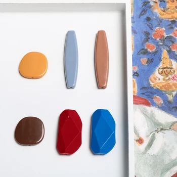 

Super-large irregular section retro acrylic straight hole beads DIY Handmade Hair Jewelry Earrings fittings materials