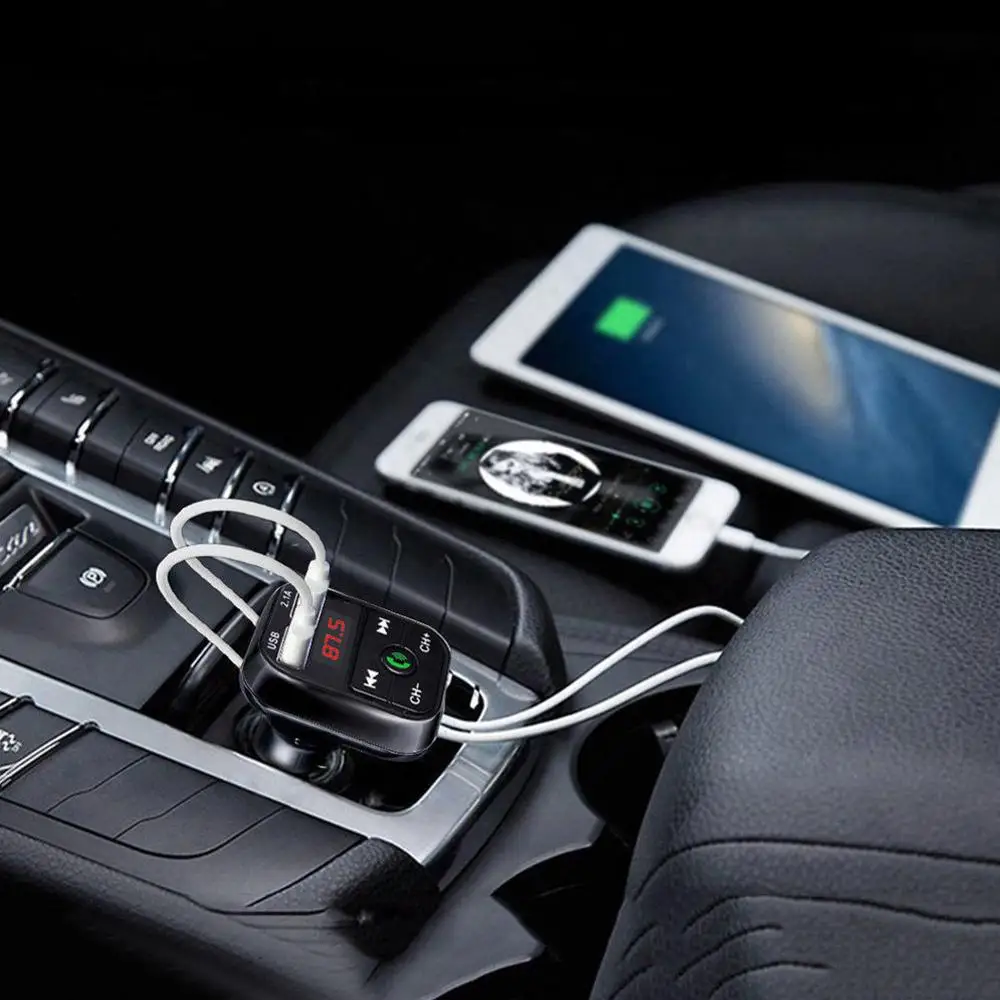 Светодиодный Экран Bluetooth 3 0 автомобильный набор Handsfree Беспроводной FM передатчик