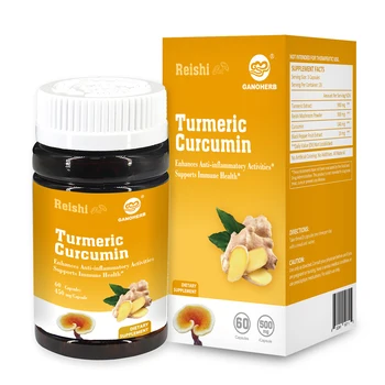 

GANOHERB Ganoderma Compound Capsules 1350mg 60 Vegetarian Capsules Can Relieve Pain And Support Joints