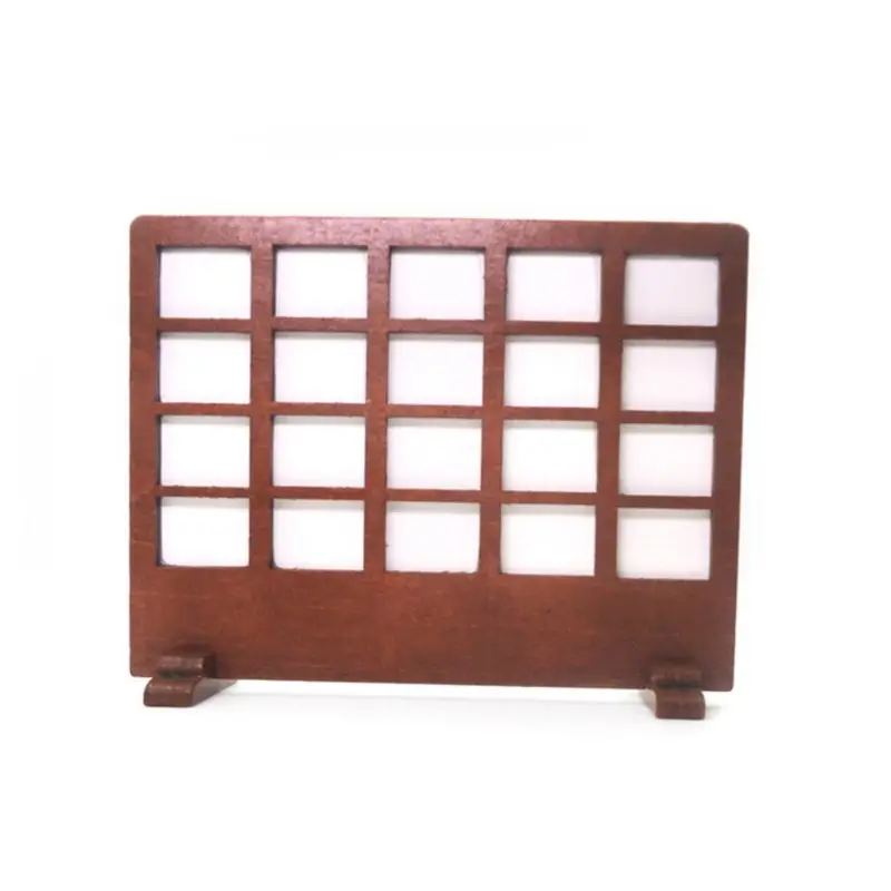 

1:12 Miniature Dollhouse Furniture Wooden Panel Screen Window Mini Doll House Accessories Living Room Decoration
