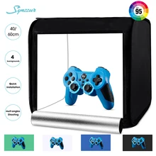 Photo Led Lights Dimmable Light Box 40/60cm Softbox Shooting 192PCS Lamp Beads Light Tent Kit For Photography Studio Fotografico