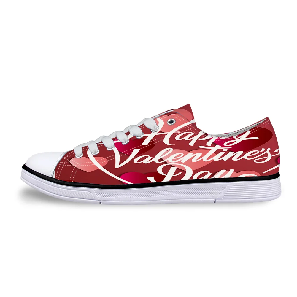 Мужская парусиновая обувь унисекс с сердечком на День Святого Валентина; классическая парусиновая обувь на плоской подошве; обувь для