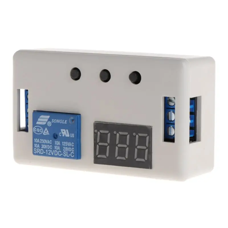 

DC 12V Control Programmable Timer Digital Time Delay Relay Module Board w Case