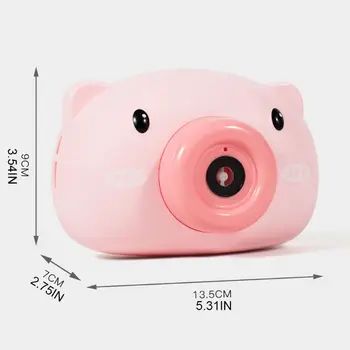 

Automatic Bubble Blower with Light Music Electric Cartoon Pig Maker Camera Toy N1HB