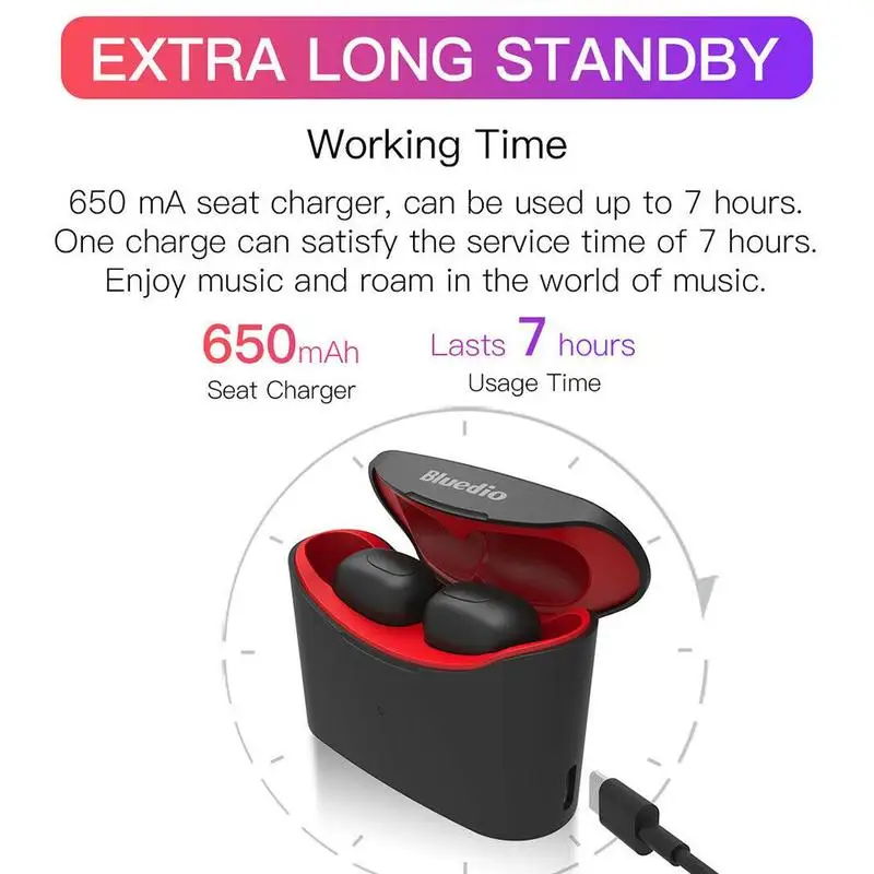 Bluedio T-elf мини TWS наушники Bluetooth 5,0 спортивные наушники для зарядки телефонов гарнитура беспроводная Android для IOS с и коробкой G7J0