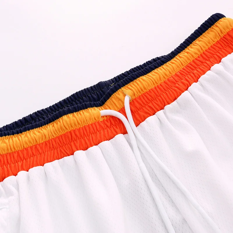 Summer Men's Mesh Basketball Shorts Thin Warrior Curry Same Style Lightning Basketball Team Mesh Basketball Shorts