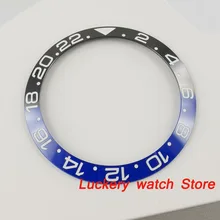 38 мм черный и синий керамический Безель Белые Знаки подходят для 40 мм SUB GMT мужские watch-Q03